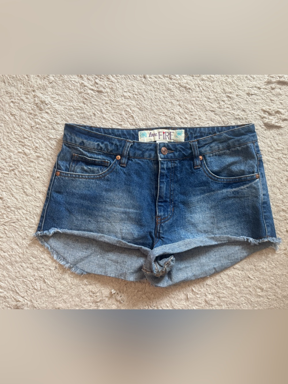 5/$20 love, fire denim shorts